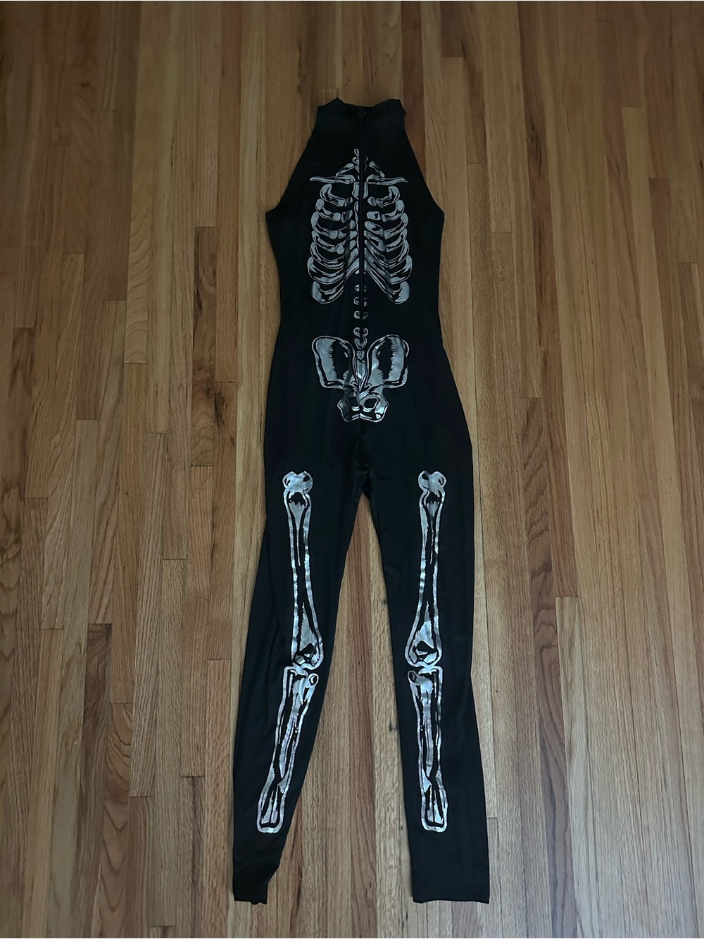 Black Skeleton One-Piece Jumpsuit/ Halloween Costume